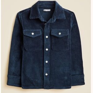 J. Crew Kids' Knit Corduroy Shirt Navy Blue Size 12